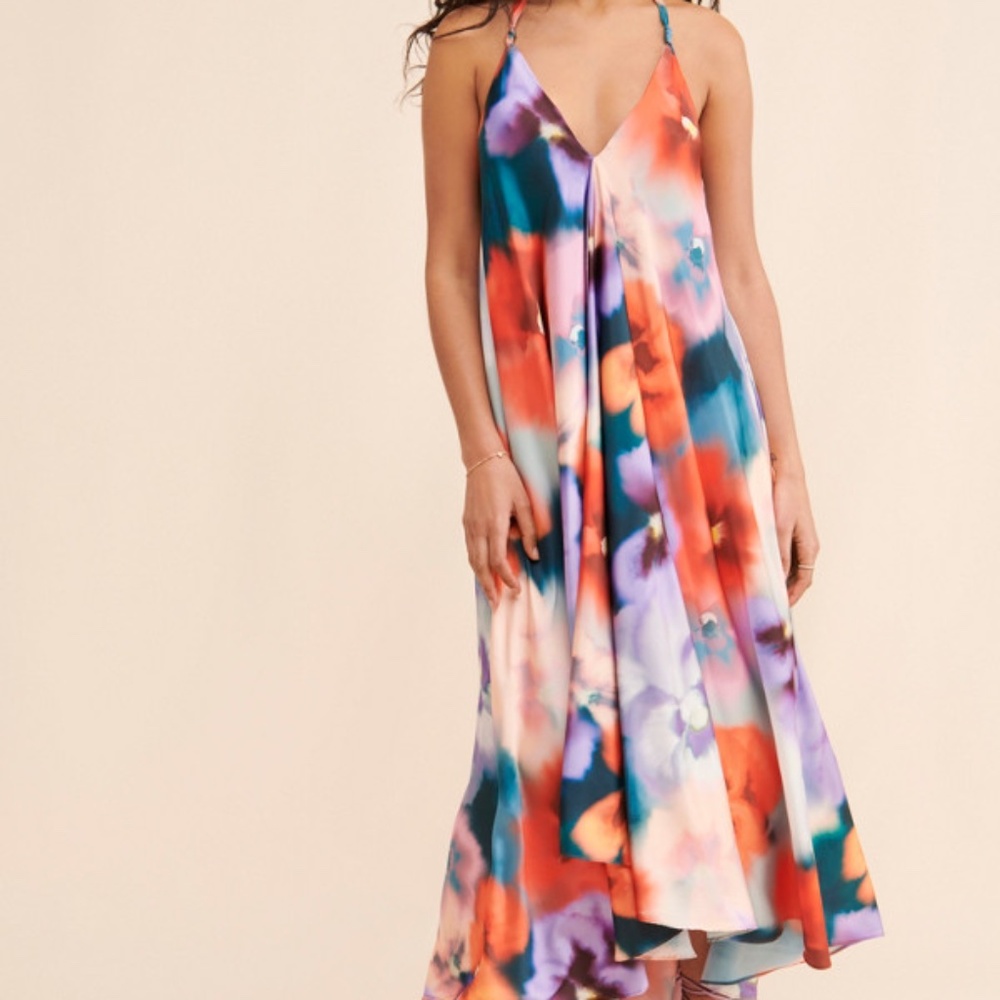 Especia Alejandra Maxi Halter Dress Sz Small - Picture 3 of 9